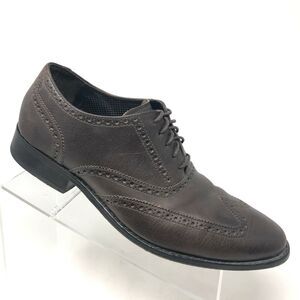Cole Haan Wingtip Oxford Men's 12 M Brown Leather Lace Up Brogue Dress Shoe